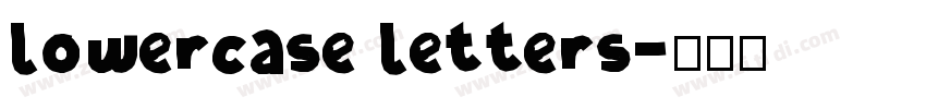 lowercase letters字体转换